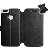 Flip mobile phone case Huawei P9 Lite mini - Black - Leather - Black Leather - Phone Cover