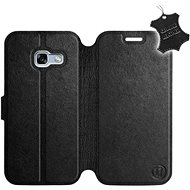 Flip case for Samsung Galaxy A3 2017 - Black - Leather - Black Leather - Phone Cover