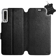 Flip case for Samsung Galaxy A7 2018 - Black - Leather - Black Leather - Phone Cover
