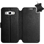 Flip case for Samsung Galaxy J5 2016 - Black - Leather - Black Leather - Phone Cover