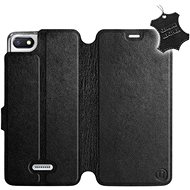 Flip case for Xiaomi Redmi 6A - Black - Leather - Black Leather - Phone Cover