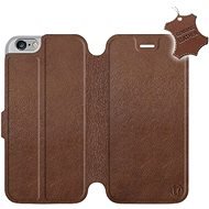 Flip puzdro na mobil Apple iPhone 6/iPhone 6s – Hnedé – kožené – Brown Leather - Kryt na mobil
