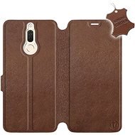Flip puzdro na mobil Huawei Mate 10 Lite – Hnedé – kožené – Brown Leather - Kryt na mobil