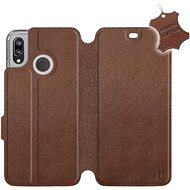 Flip case for mobile Huawei P20 Lite - Brown - leather - Brown Leather - Phone Cover