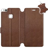 Flip mobile phone case Huawei P9 Lite - Brown - Leather - Brown Leather - Phone Cover