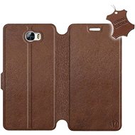 Flip case for mobile phone Huawei Y5 II - Brown - Leather - Brown Leather - Phone Cover