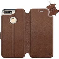 Flip mobile phone case Huawei Y6 Prime 2018 - Brown - Leather - Brown Leather - Phone Cover