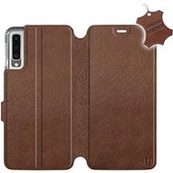 Flip mobile phone case Samsung Galaxy A7 2018 - Brown - leather - Brown Leather - Phone Cover
