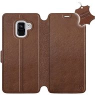 Flip mobile phone case Samsung Galaxy A8 2018 - Brown - Leather - Brown Leather - Phone Cover