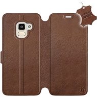 Flip case for Samsung Galaxy J6 2018 - Brown - Leather - Brown Leather - Phone Cover