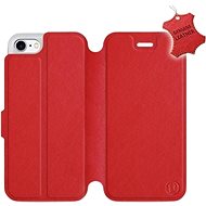 Flip mobile case Apple iPhone 8 - Red - leather - Red Leather - Phone Cover