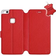 Flip case for Huawei P10 Lite - Red - leather - Red Leather - Phone Cover