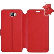 Flip case for Huawei Y6 II Compact - Red - leather - Red Leather - Phone Cover