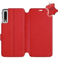 Flip case for Samsung Galaxy A7 2018 - Red - leather - Red Leather - Phone Cover