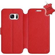 Flip case for Samsung Galaxy S7 - Red - leather - Red Leather - Phone Cover