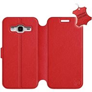Flip case for Samsung Galaxy J3 2016 - Red - leather - Red Leather - Phone Cover