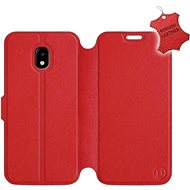 Flip case for Samsung Galaxy J3 2017 - Red - leather - Red Leather - Phone Cover