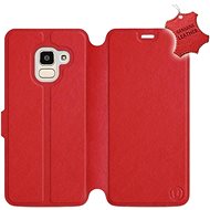 Flip case for Samsung Galaxy J6 2018 - Red - leather - Red Leather - Phone Cover