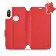 Flip case for Xiaomi Mi A2 Lite - Red - leather - Red Leather - Phone Cover