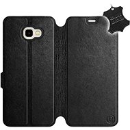 Flip case for Samsung Galaxy J4 Plus 2018 - Black - Leather - Black Leather - Phone Cover