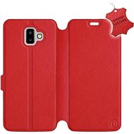 Flip case for Samsung Galaxy J6 Plus 2018 - Red - leather - Red Leather - Phone Cover