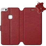 Flip case for mobile Huawei P10 Lite - Dark Red - Leather - Dark Red Leather - Phone Cover