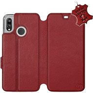 Flip case for mobile Huawei P20 Lite - Dark Red - Leather - Dark Red Leather - Phone Cover