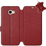 Flip case for Samsung Galaxy J4 Plus 2018 - Dark Red - Leather - Dark Red Leather - Phone Cover