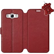 Flip case for Samsung Galaxy J5 2016 - Dark Red - Leather - Dark Red Leather - Phone Cover