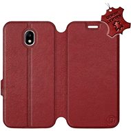 Flip case for Samsung Galaxy J5 2017 - Dark Red - Leather - Dark Red Leather - Phone Cover