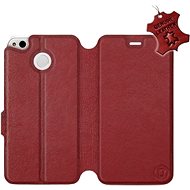 Flip case for Xiaomi Redmi 4X - Dark Red - Dark Red Leather - Phone Cover