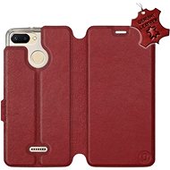 Flip case for Xiaomi Redmi 6 - Dark Red - Leather - Dark Red Leather - Phone Cover