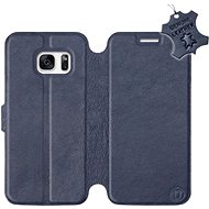 Flip case for Samsung Galaxy S7 - Blue - leather - Blue Leather - Phone Cover