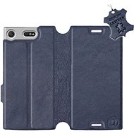 Flip case for Sony Xperia XZ1 Compact - Blue - leather - Blue Leather - Phone Cover