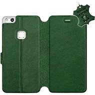 Flip case for Huawei P10 Lite - Green - leather - Green Leather - Phone Cover