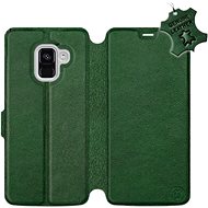 Flip case for Samsung Galaxy A8 2018 - Green - leather - Green Leather - Phone Cover
