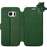 Flip case for Samsung Galaxy S7 - Green - leather - Green Leather - Phone Cover