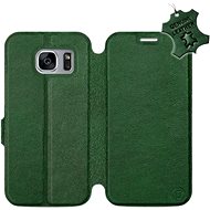 Flip case for Samsung Galaxy S7 Edge - Green - leather - Green Leather - Phone Cover