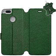 Flip case for Xiaomi Mi A1 - Green - leather - Green Leather - Phone Cover