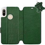 Flip case for Xiaomi Mi A2 Lite - Green - Leather - Green Leather - Phone Cover