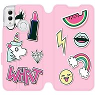 Flip case for Honor 10 Lite - M129S Pink WHAT - Phone Cover