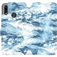 Flip mobile phone case Huawei P Smart 2019 - M058S Light blue horizontal feathers - Phone Cover