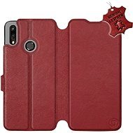 Flip mobile phone case Huawei P Smart 2019 - Dark Red - Leather - Dark Red Leather - Phone Cover