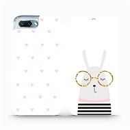 Flip case for Honor 10 - MH02S Rabbit with glasses and pink hearts - Phone Cover