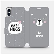 Flip mobile case for Apple iPhone XS - MH06P Be brave - more hugs - Phone Cover