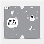 Flip mobile phone case Huawei P9 Lite - MH06P Be brave - more hugs - Phone Cover