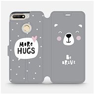 Flip mobile phone case Huawei Y6 Prime 2018 - MH06P Be brave - more hugs - Phone Cover