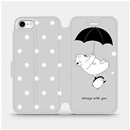Flip mobile case for Apple iPhone 8 - MH08P Bear and Penguin - always with you - Phone Cover
