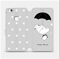 Flip mobile phone case Huawei P10 Lite - MH08P Bear and penguin - always with you - Phone Cover