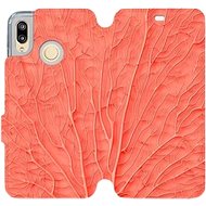 Flip case for mobile Huawei P20 Lite - MK06S Orange leaf pattern - Phone Cover